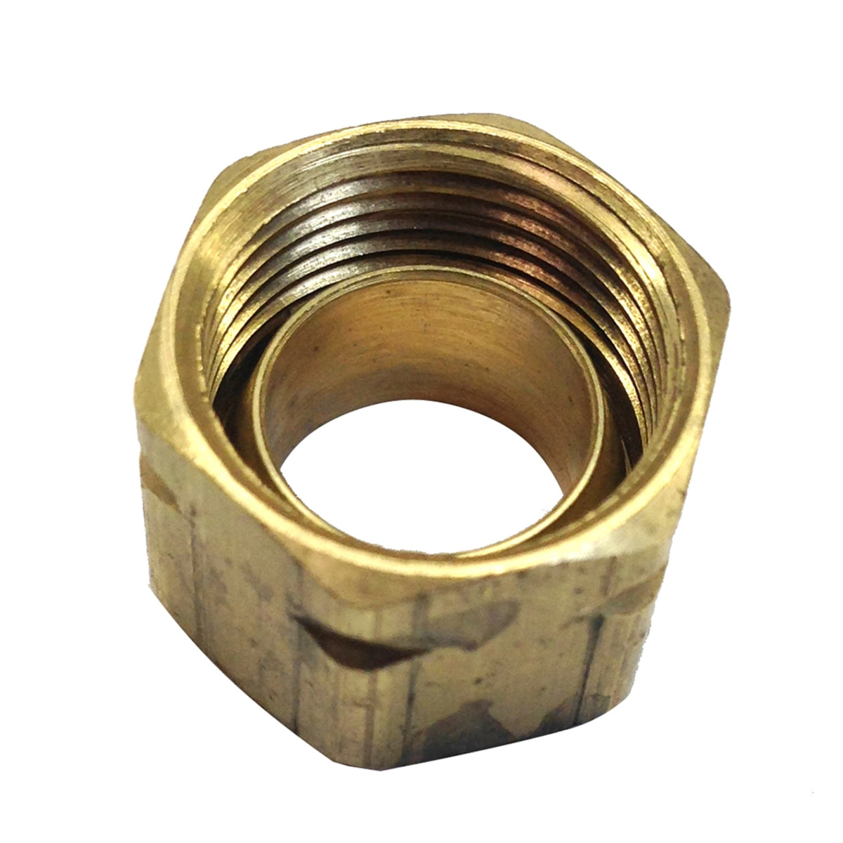 Uflex 3/8 Brass Compression Nut W/ Furrule #61Ca-6