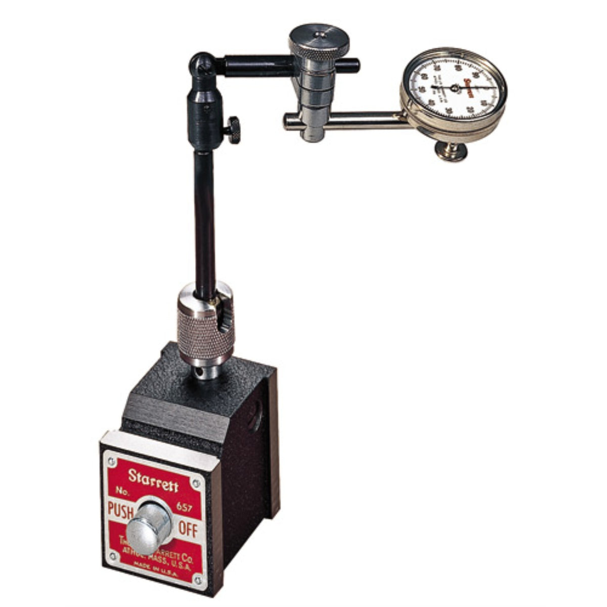 657Cz Magnetic Base And Post Assembly With 196B1 Indicator, Pt18718 Snug, 3 Contact Points, Contact Point Adaptor And Wood Case