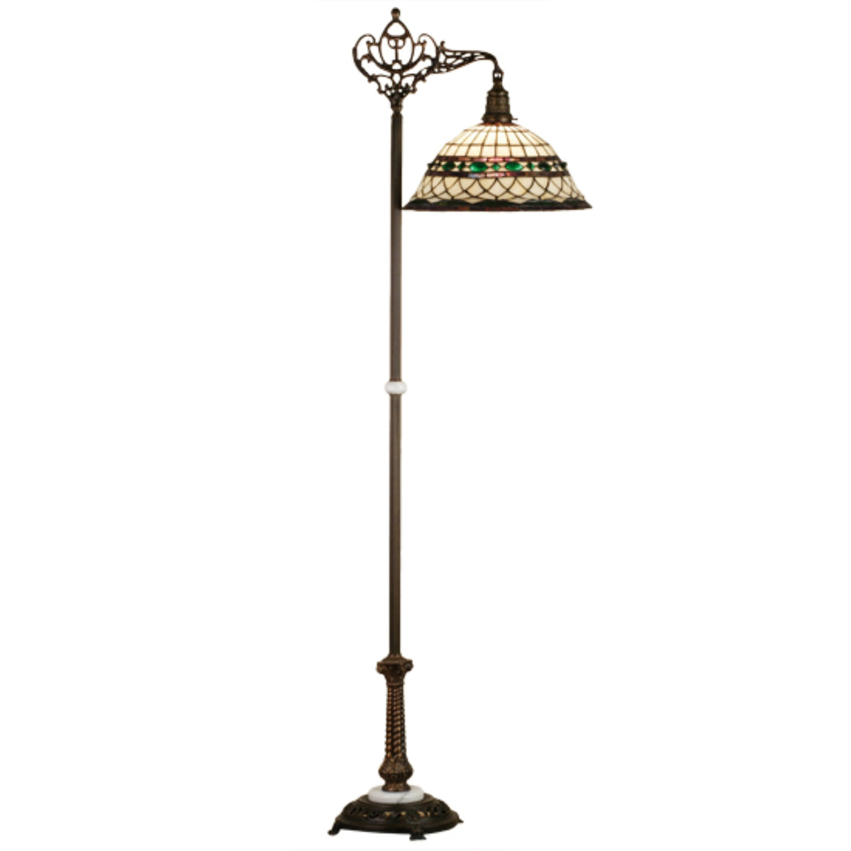 70'H Tiffany Roman Bridge Arm Floor Lamp