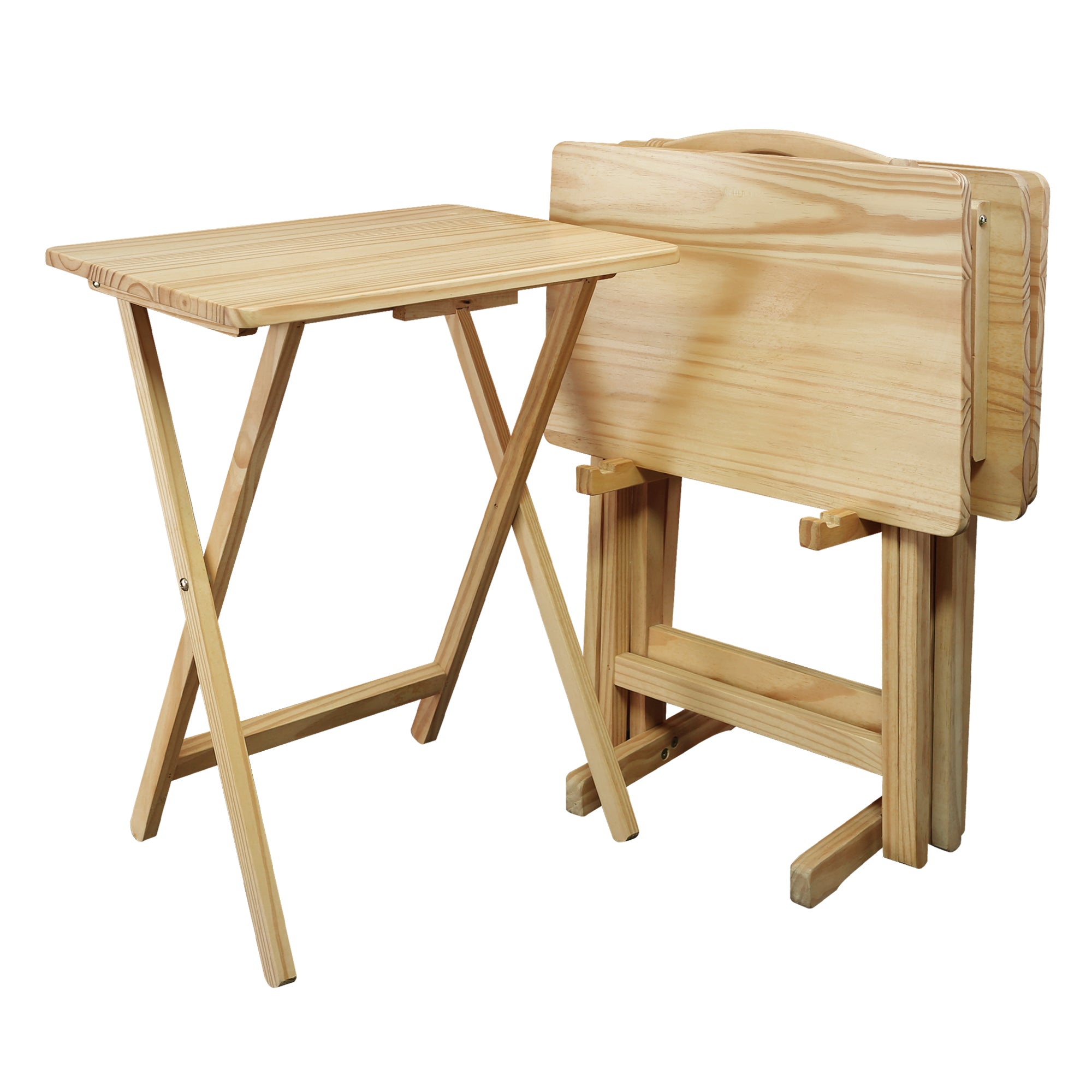 5Pcs Tray Table Set-Natural