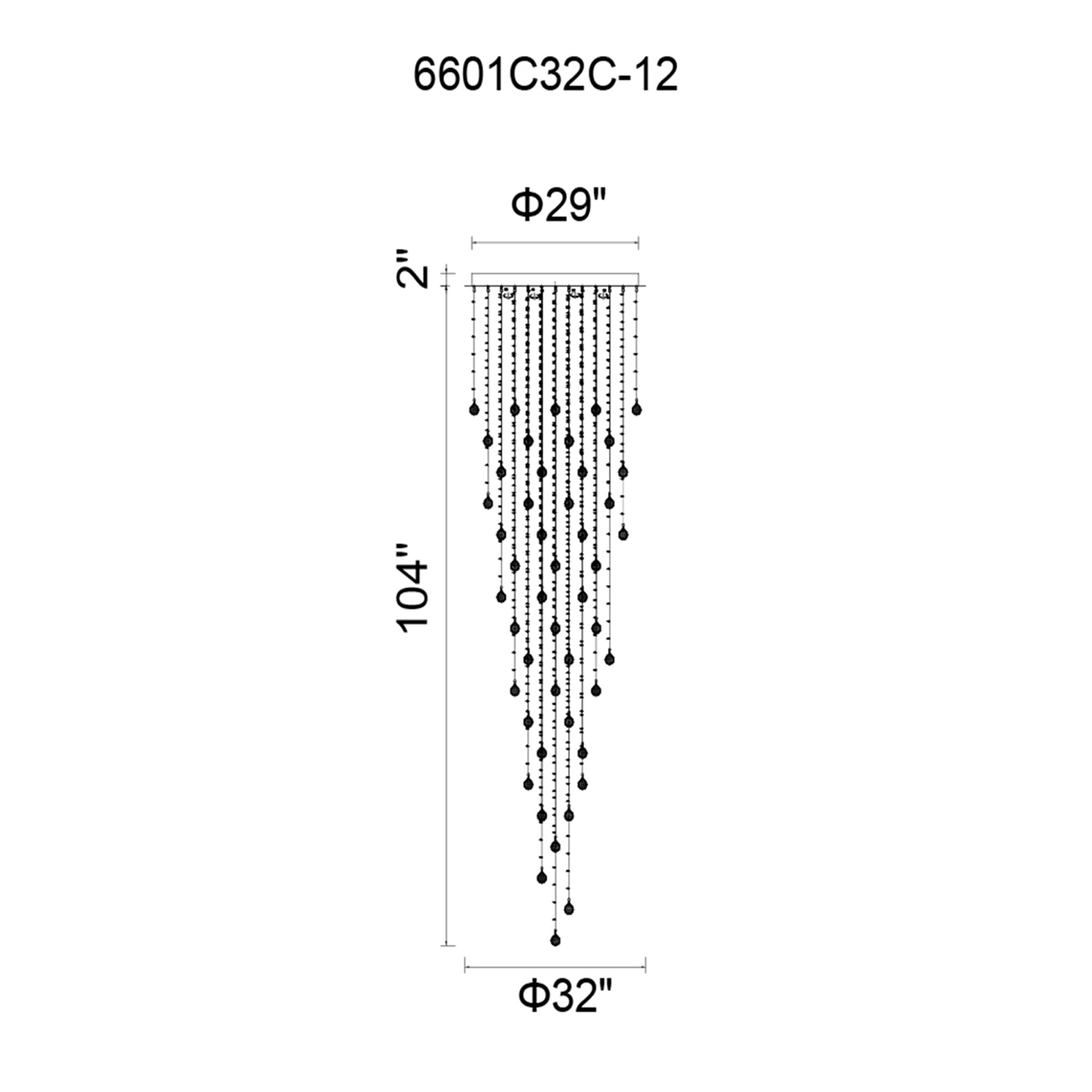 12 Light  Flush Mount With Chrome Finish