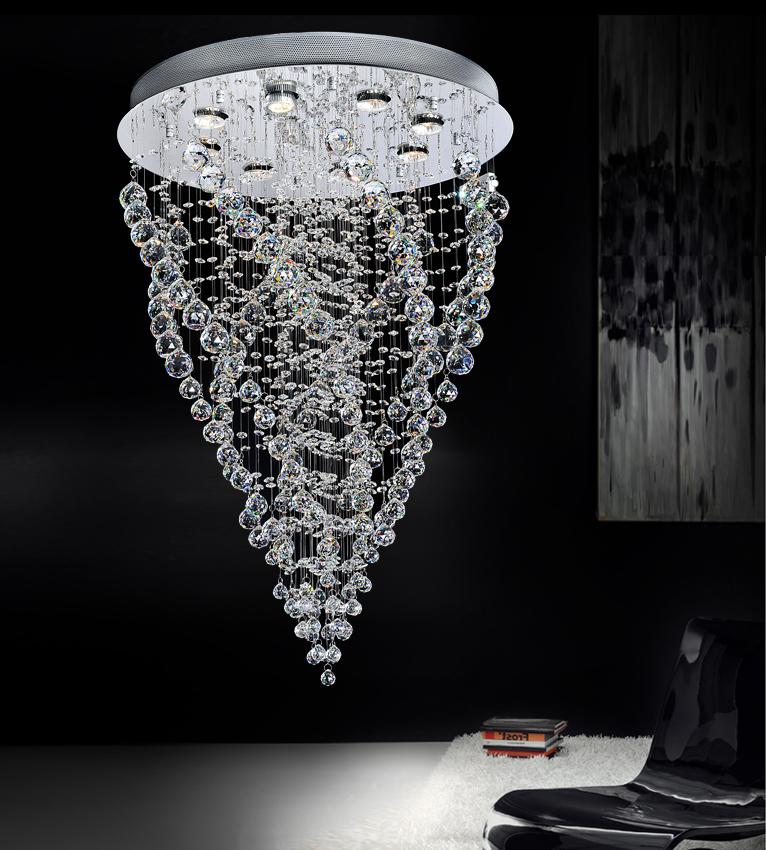 8 Light  Flush Mount With Chrome Finish