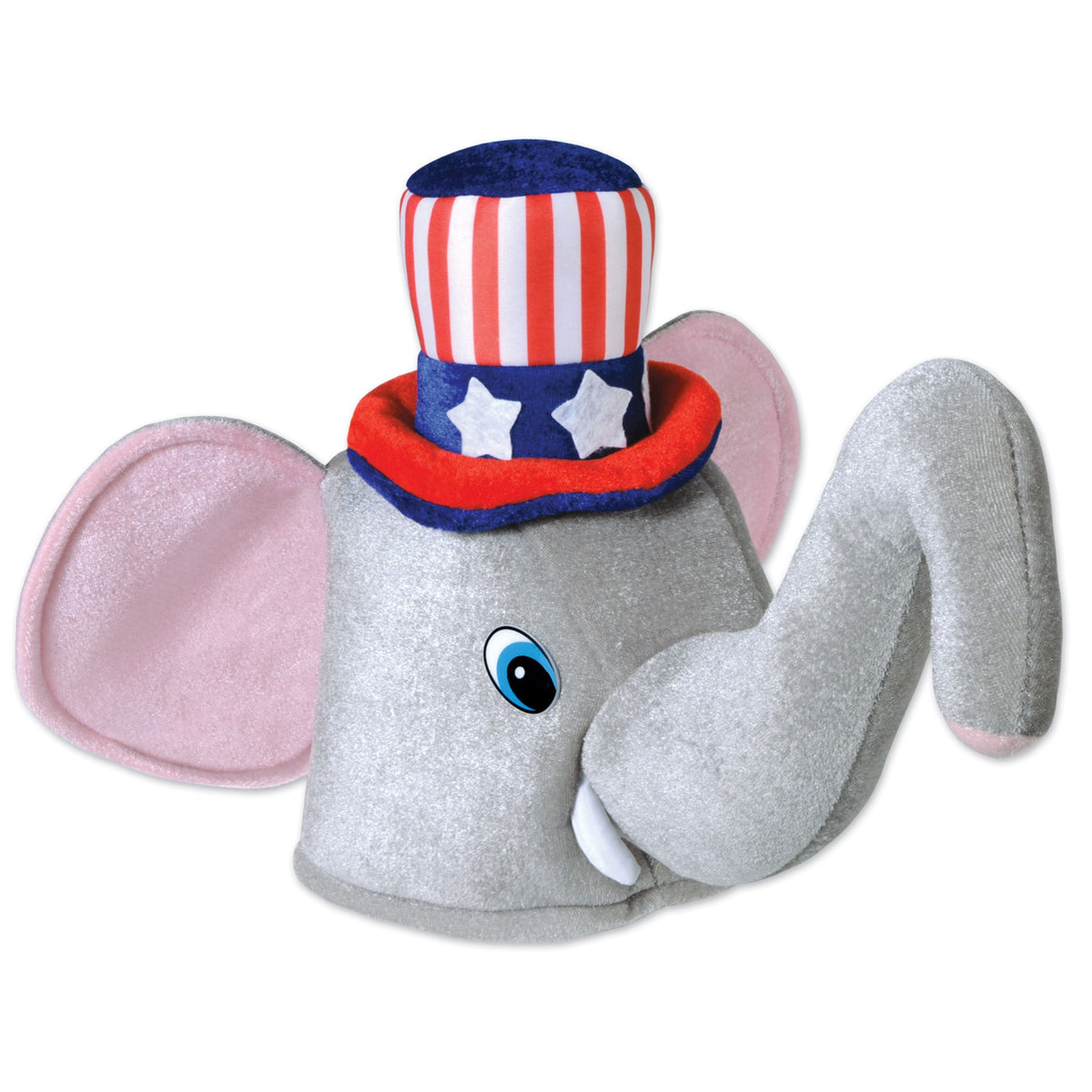 Plush Patriotic Elephant Hat, (Pack Of 6)