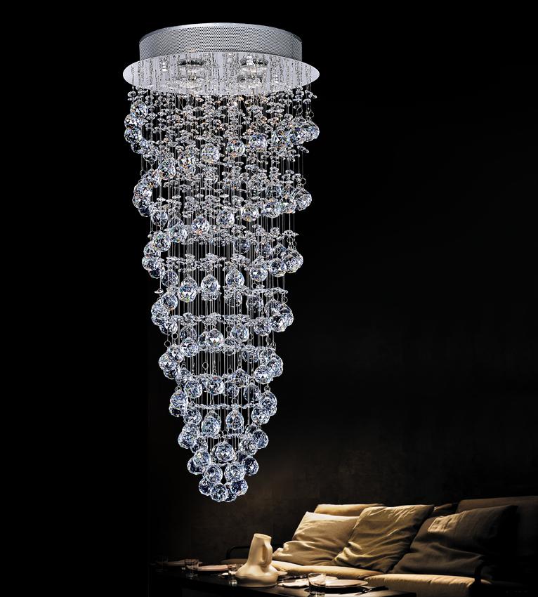4 Light  Flush Mount With Chrome Finish