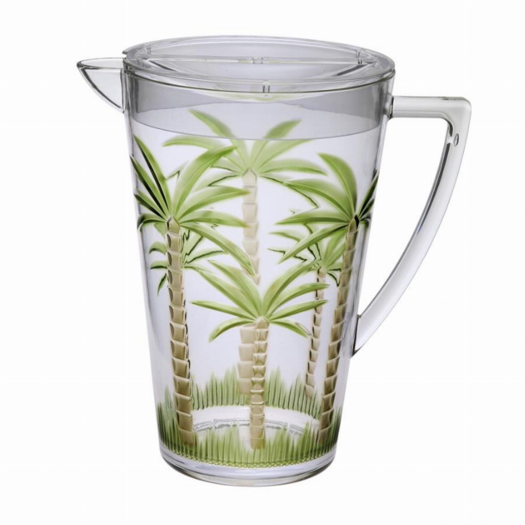 Acrylic Palm Tree Pitcher 2.75 Qt