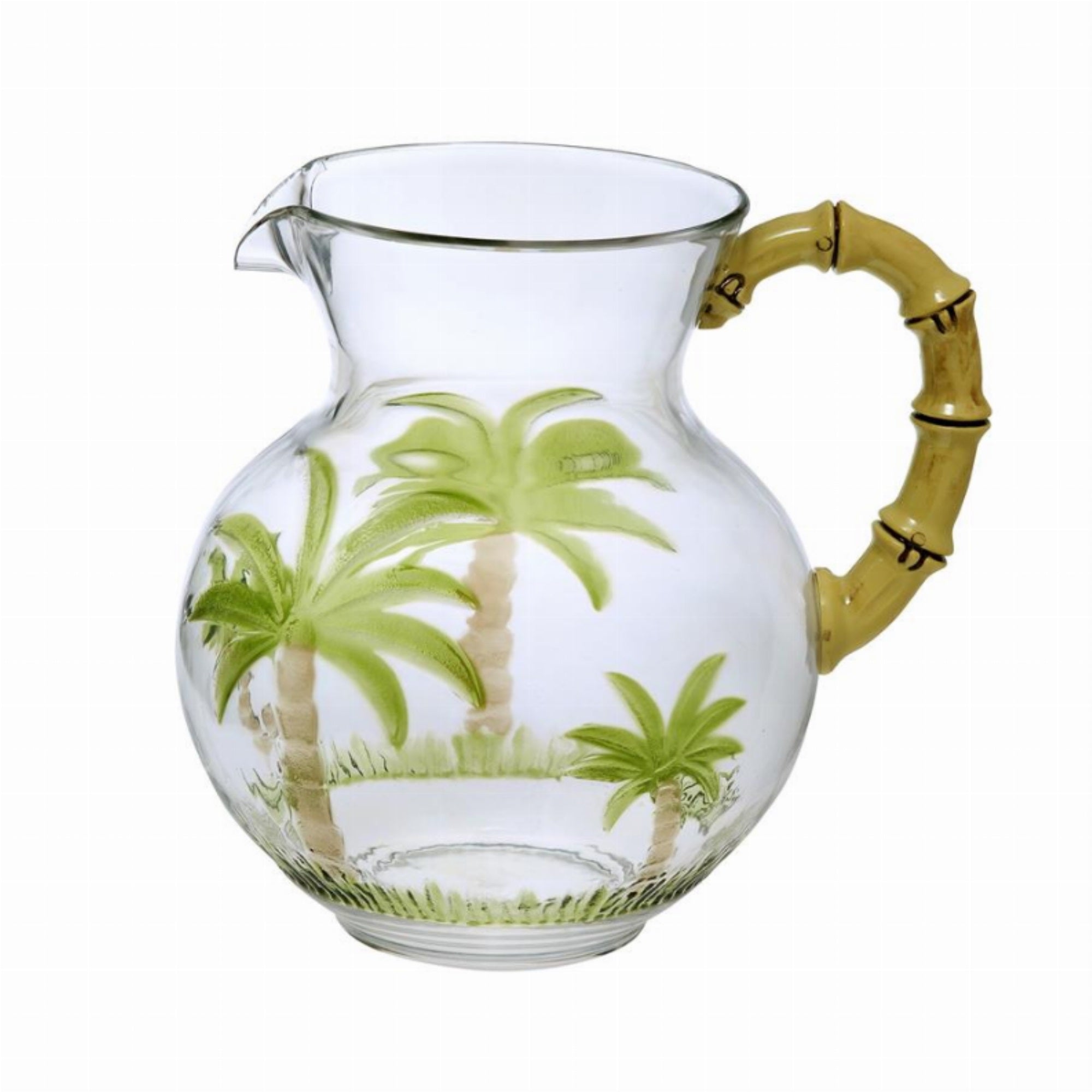 Acrylic Serving Pitcher With Bamboo Handle 3 Qt