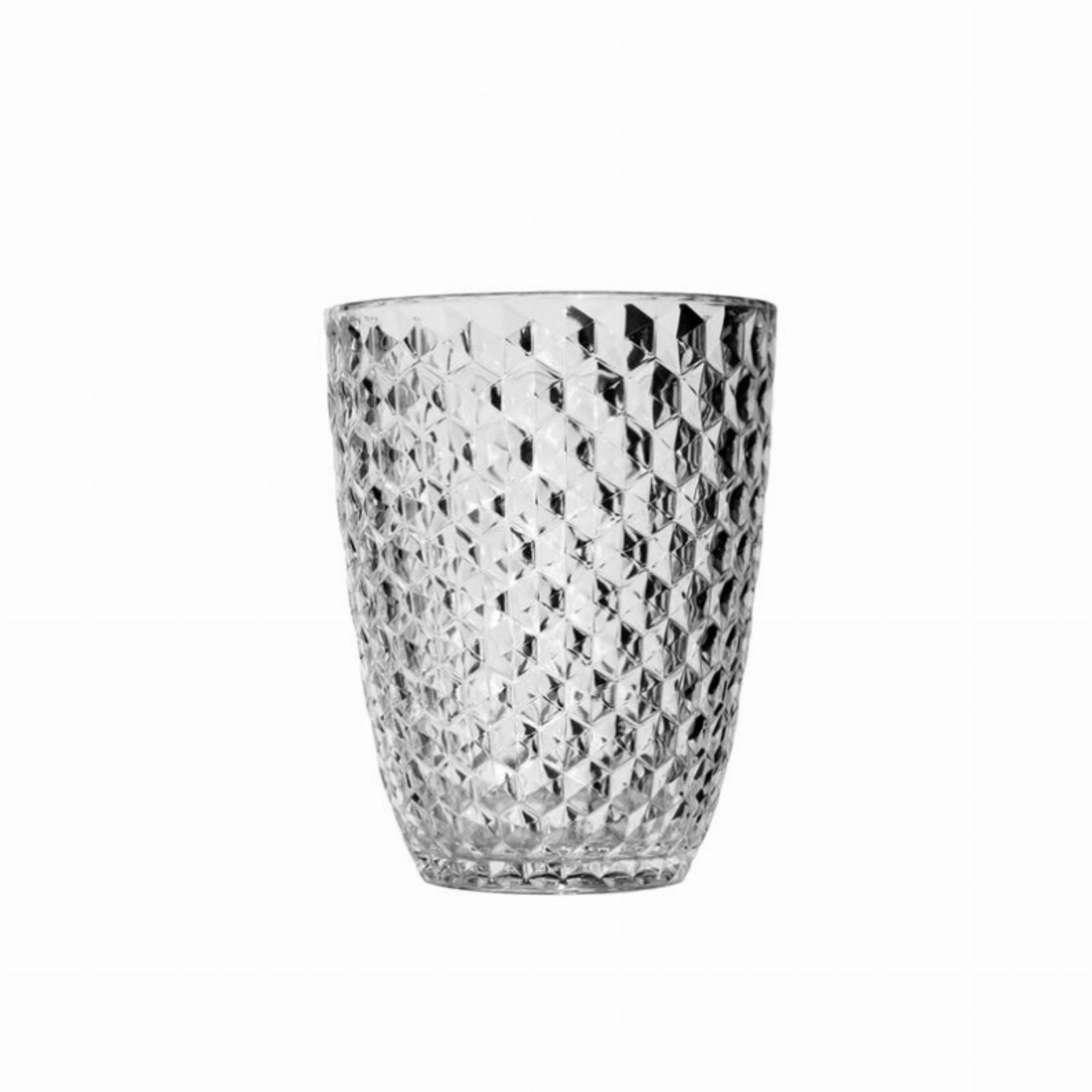 Acrylic Diamond Cut Dof - Clear 12 Oz. Set Of 4