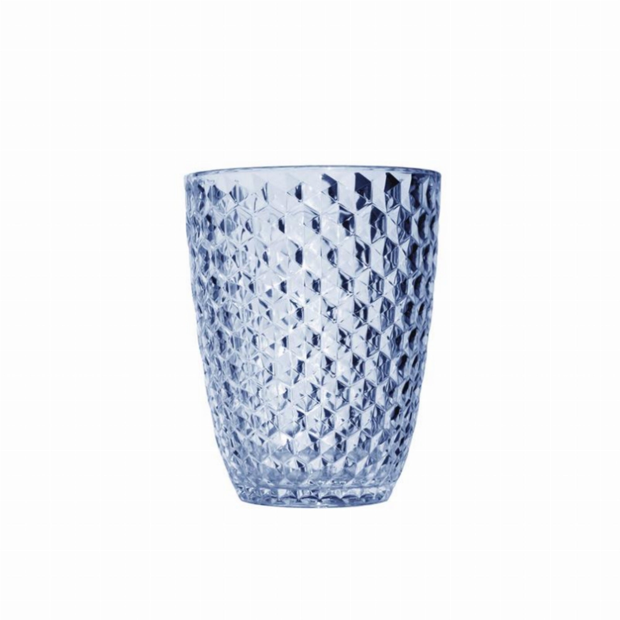 Acrylic Diamond Cut Dof - Blue 12 Oz. Set Of 4
