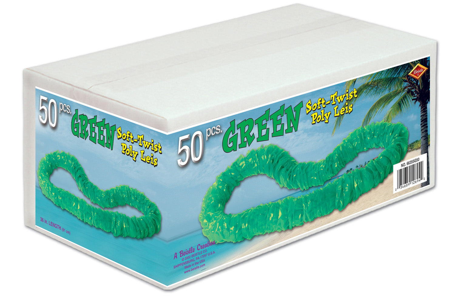 Soft-Twist Poly Leis w/Labeled Carton (Pack of 1)