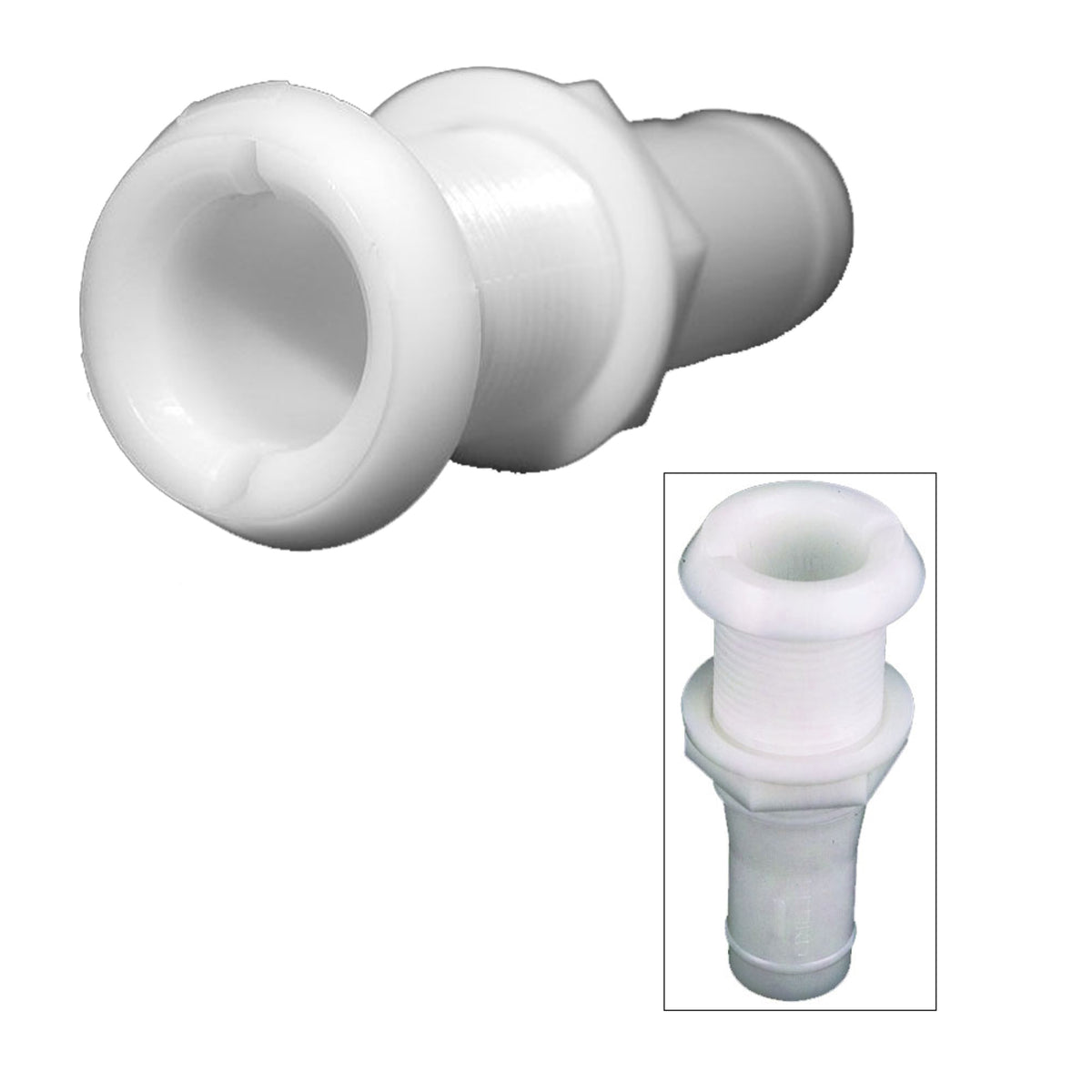 Perko 3/4 Thru-Hull Fitting F/ Hose Plastic Narrow Flange