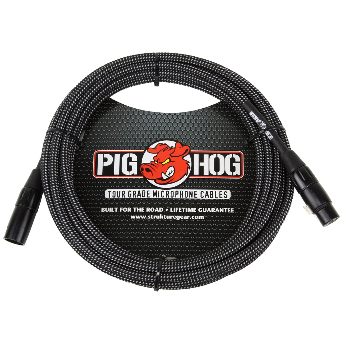 Black/White Woven High Performance Xlr Microphone Cable, 10 Feet