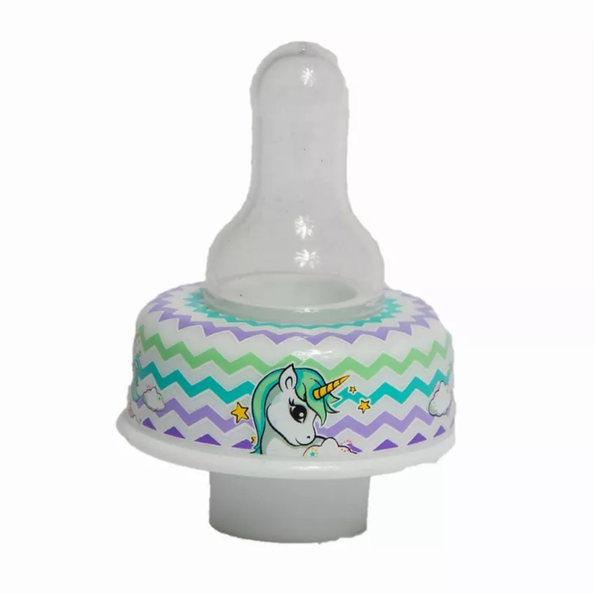 Refresh-A-Baby Universal Bottle Top Adapter, Fits Formula Juice & Water Bottles - Unicorn Nipple Top