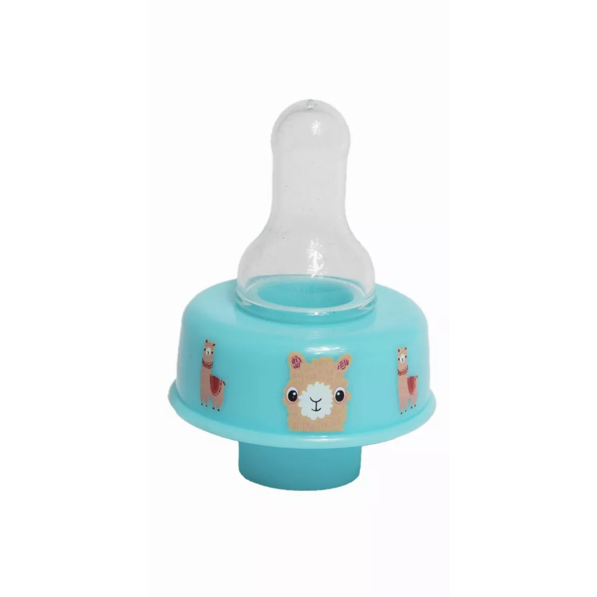 Refresh-A-Baby Universal Bottle Top Adapter, Fits Formula Juice & Water Bottles - Llama Nipple Top
