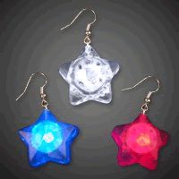 Pierced Flashing Star Earring Pairs