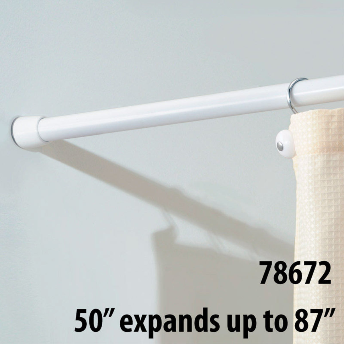 Shower Rod 50-87Wht (Pack Of 1)