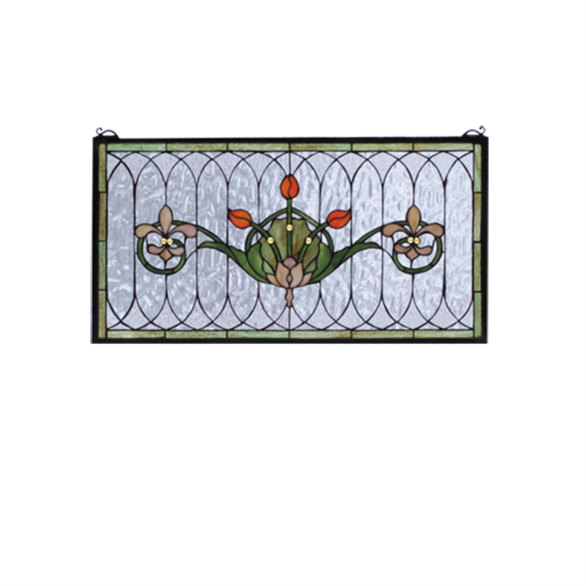 26'W X 14'H Tulip & Fleurs Stained Glass Window