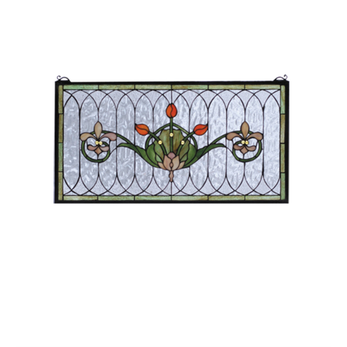 26'W X 14'H Tulip & Fleurs Stained Glass Window
