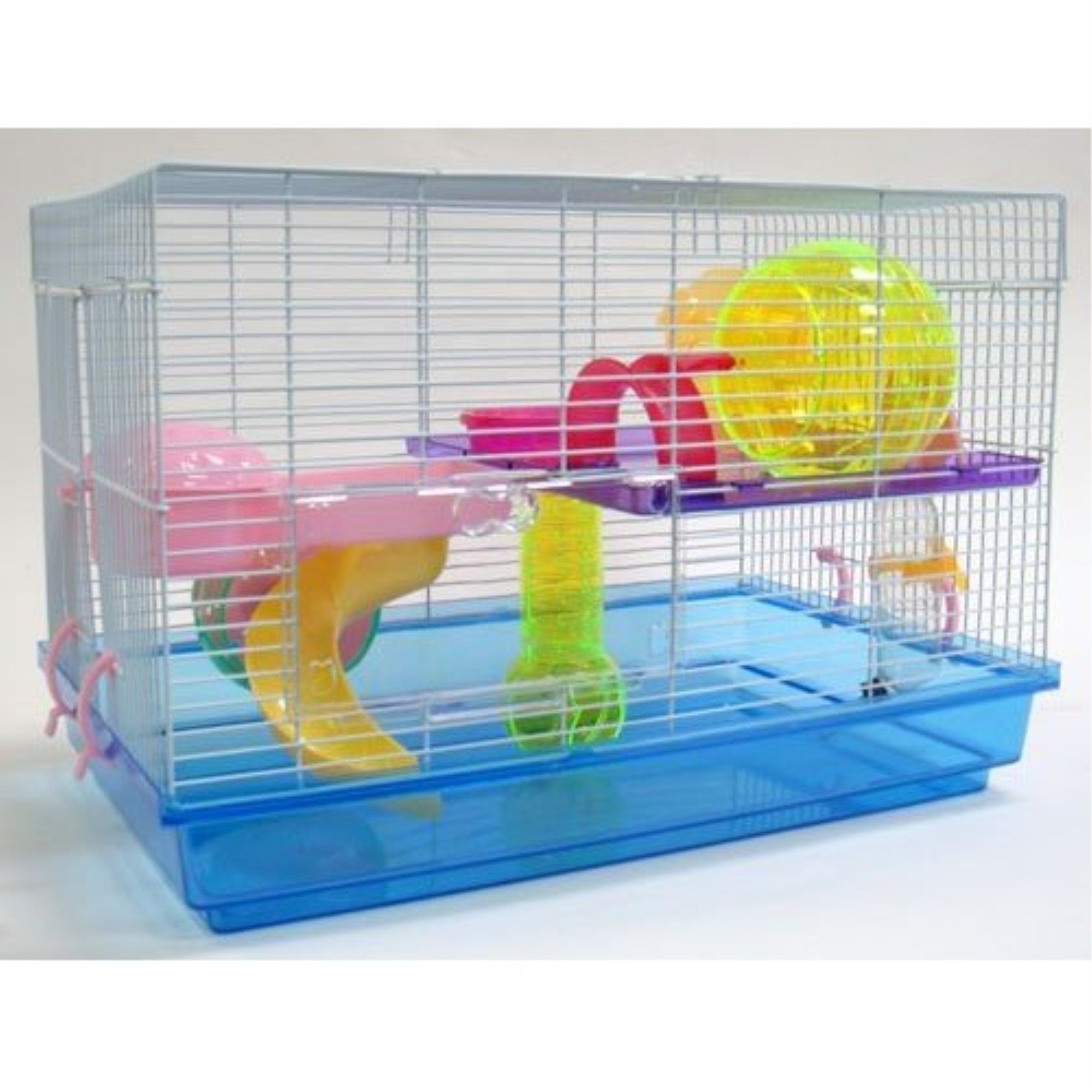 6804 3/8' Bar Spacing Tall Shall Top Small Bird Cage With Stand - 18'X14' In White