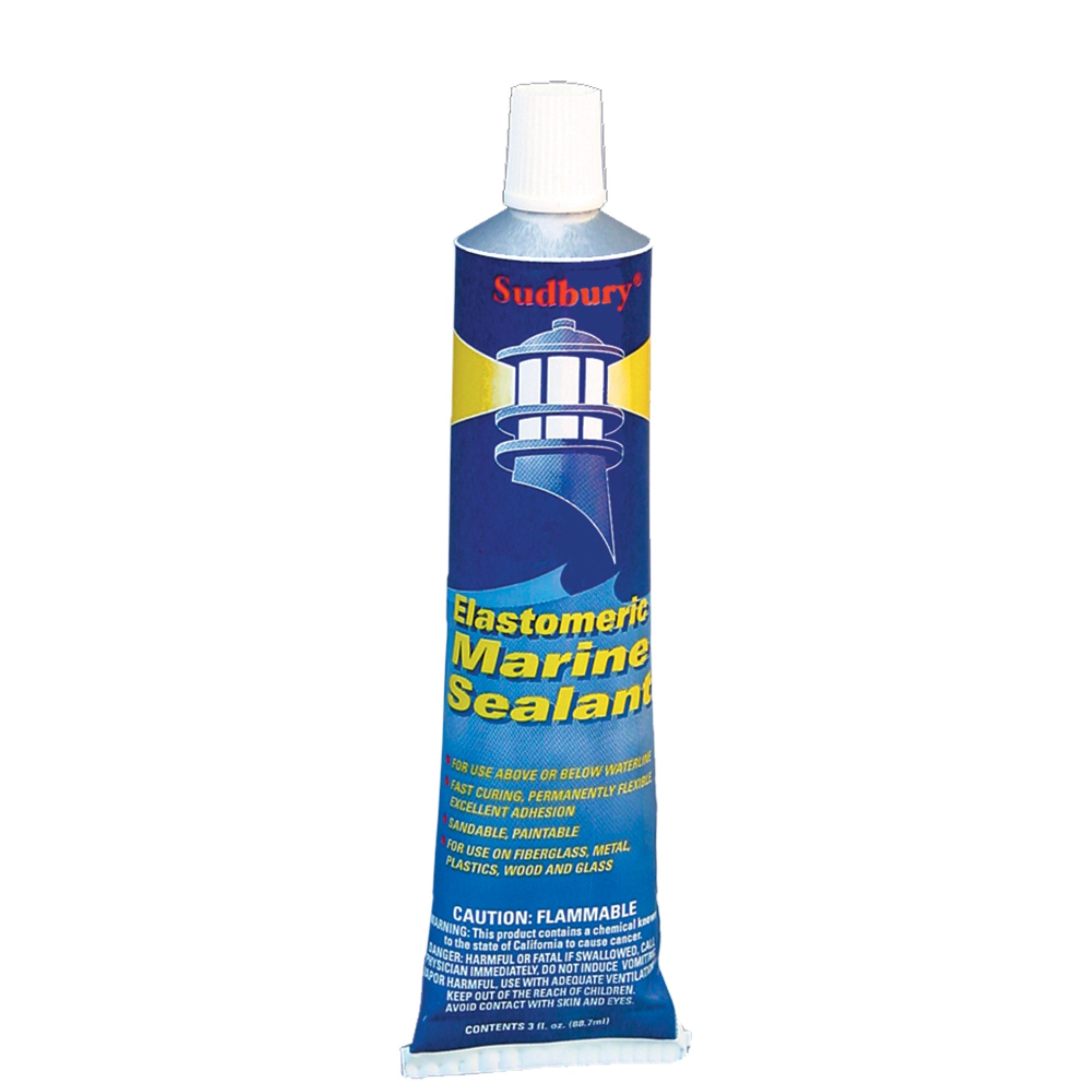 Sudbury Elastomeric White Sealant 3 Oz. Tube