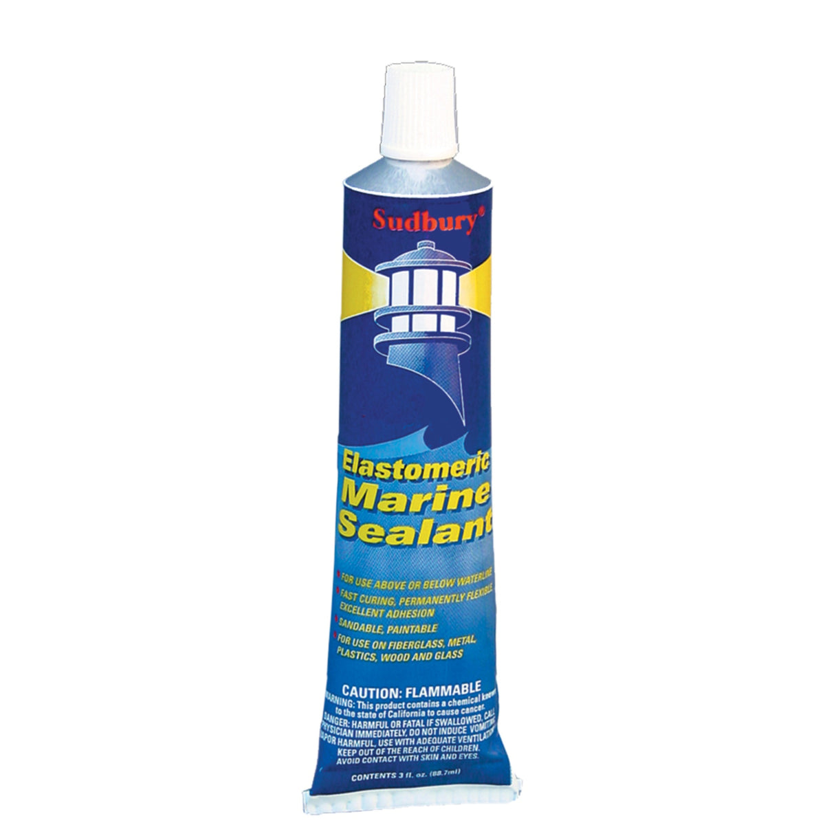 Sudbury Elastomeric White Sealant 3 Oz. Tube