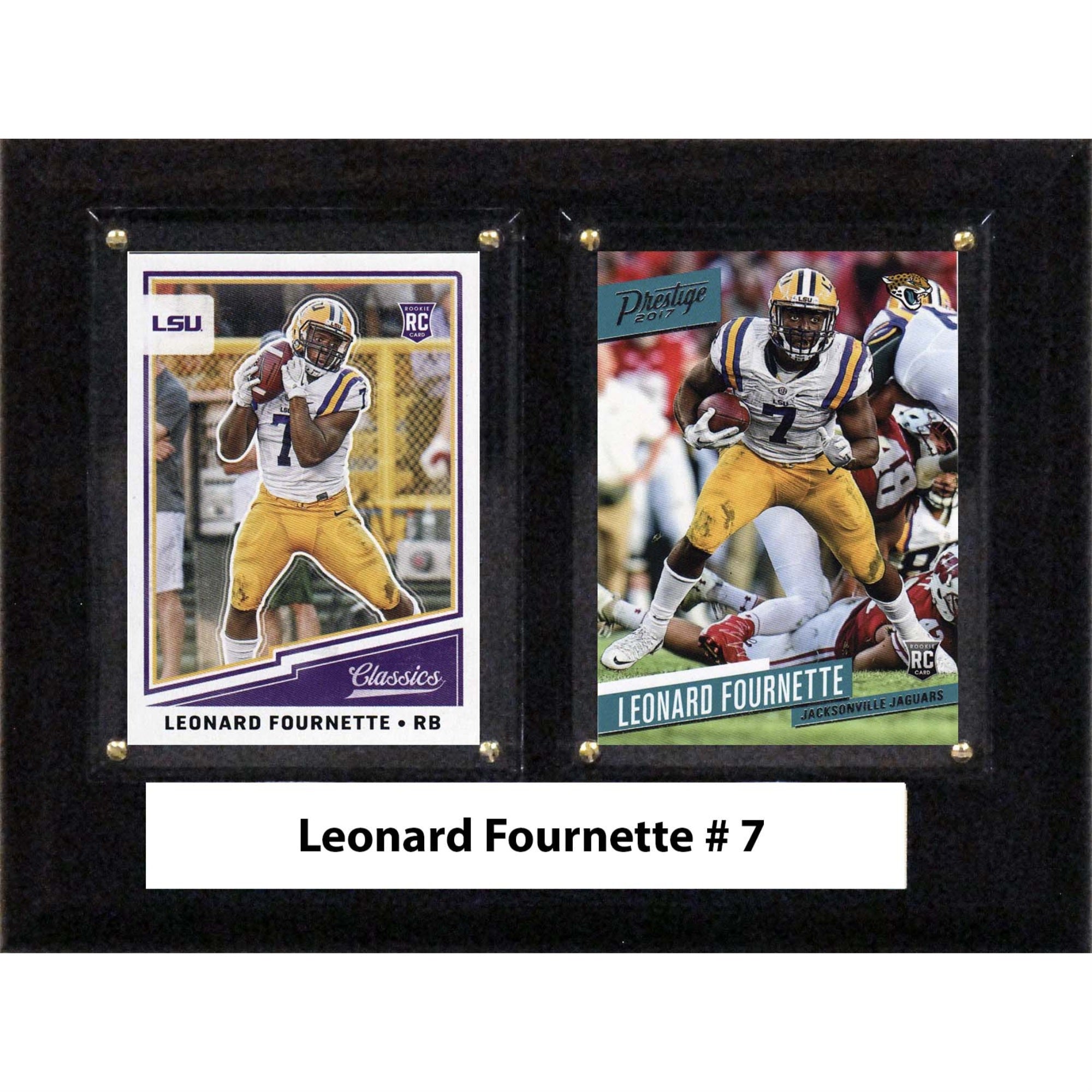 Ncaa 6X8 Leonard Fournette Lsu Tigers Two Card Plaque