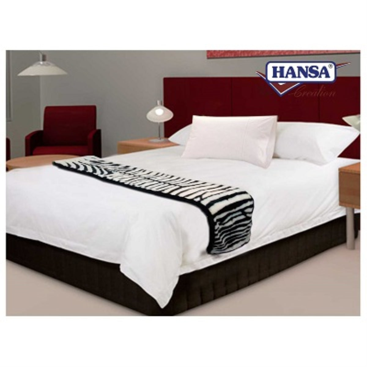 Zebra Bed Runner 74.4'