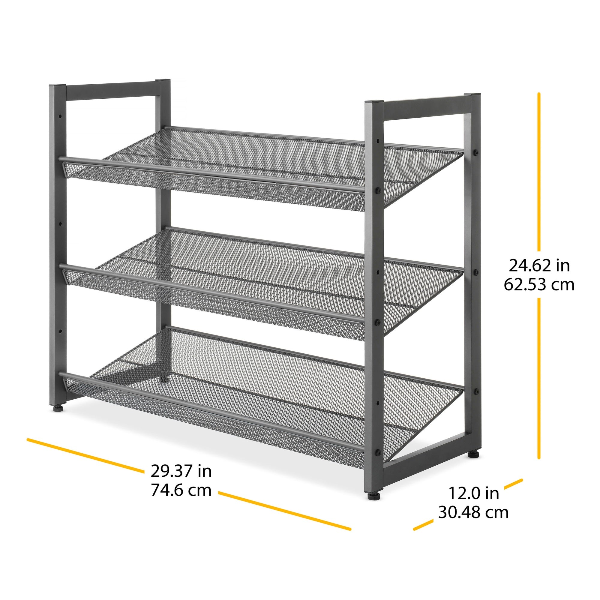 Whitmor 3-tier Stacking Shelves in Gunmetal