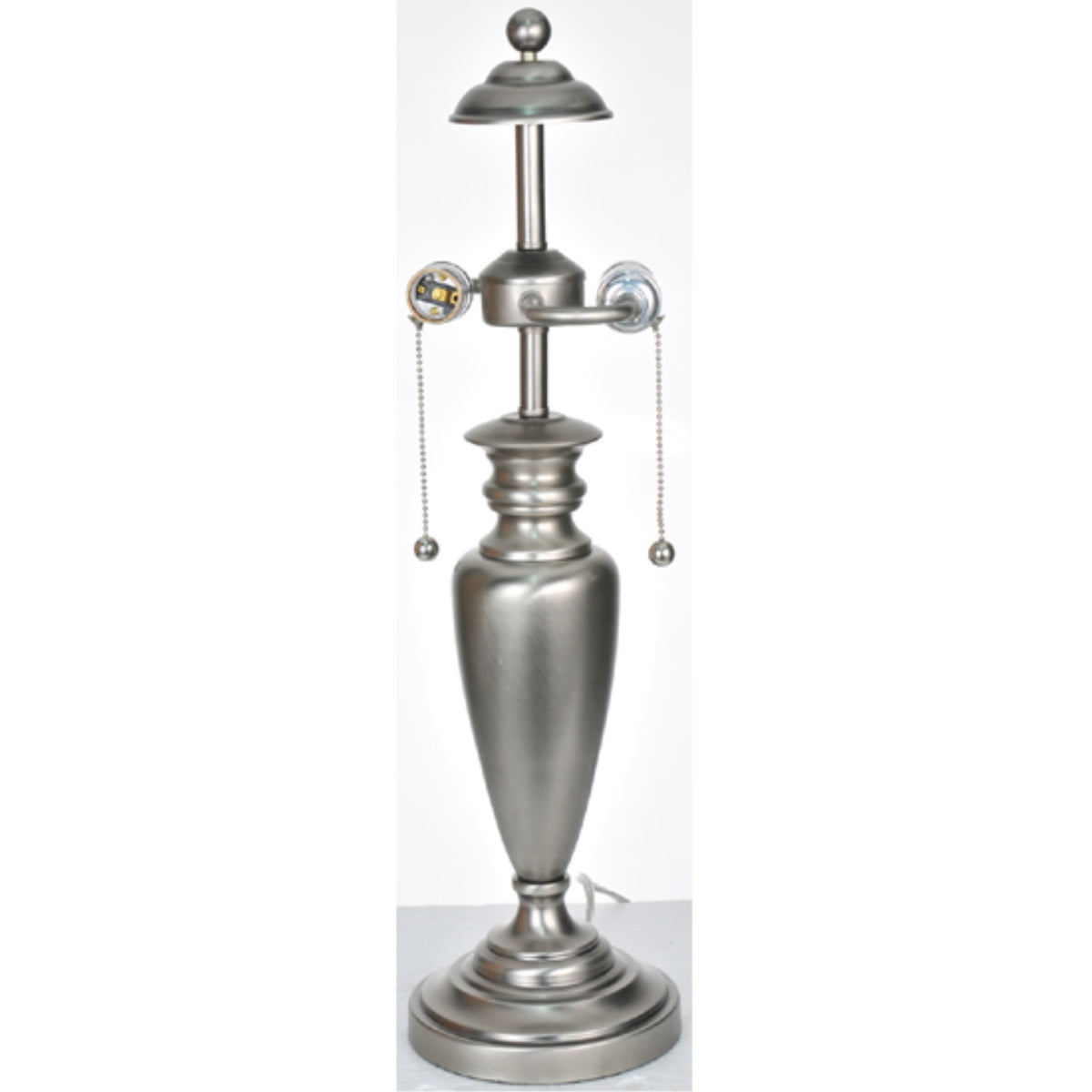 23'H Brushed Nickel 2 Lt Table Base