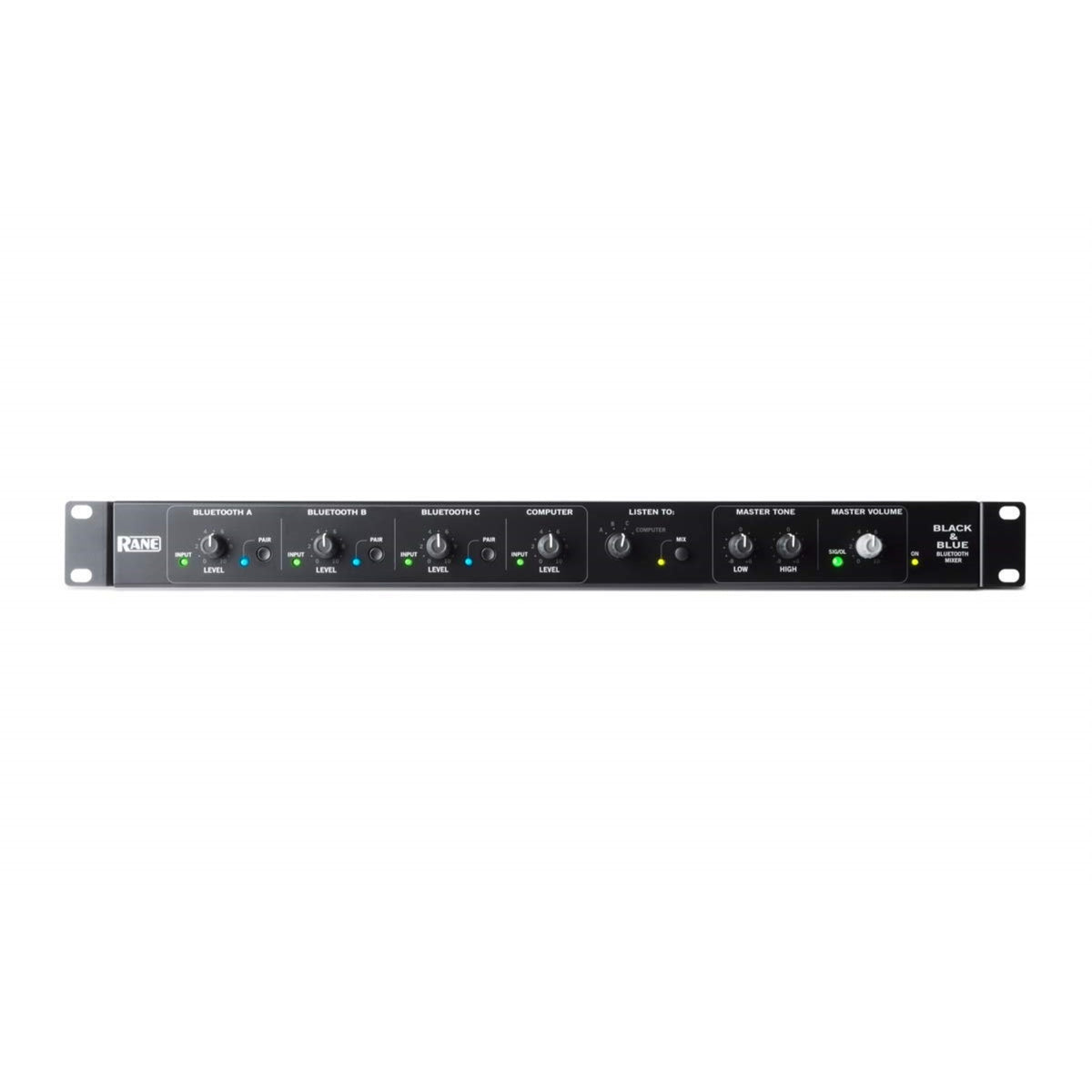 Three Mono Source Plus Direct Wired Pc Bluetooth Audio Mixer With Powered Output