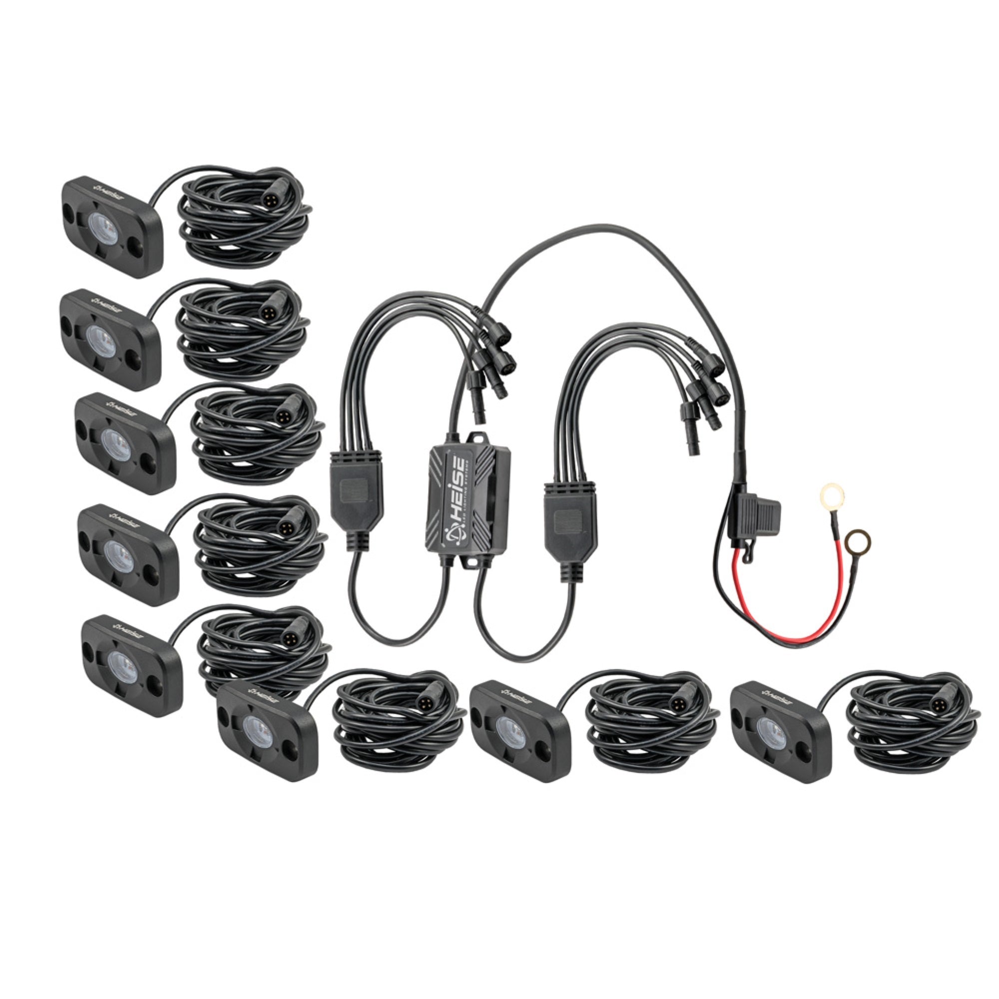 Heise Rgb Accent Lighting 8 Pack - Black Case
