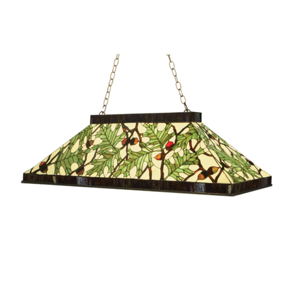 39' Long Acorn & Oak Leaf Oblong Pendant