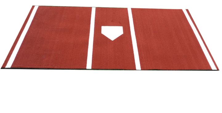 Cimarron Deluxe 6x12 Home Plate Mat w Throw Down Home Plate - Clay