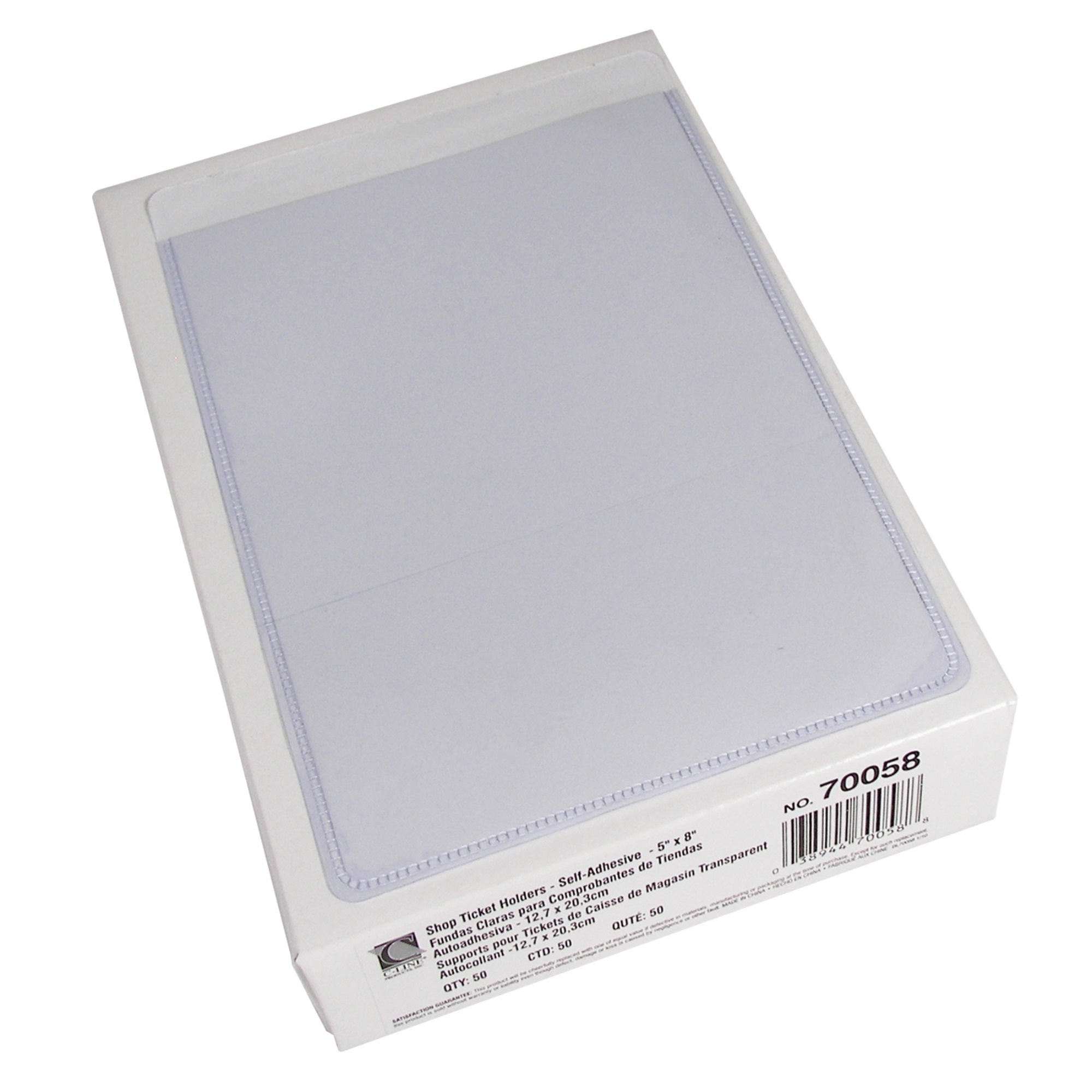 Self-Adhesive Shop Ticket Holder, 5 X 8, 50/Bx, 70058