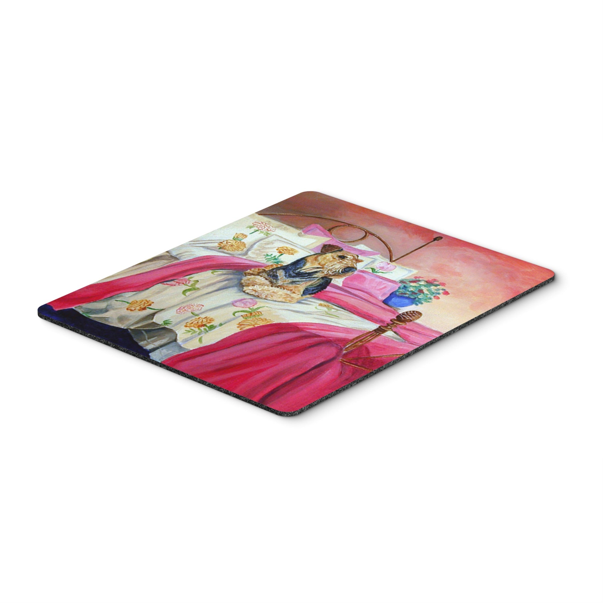 Caroline'S Treasures Mouse/Hot Pad/Trivet, Airedale Terrier Waiting On Mom (7006Mp)