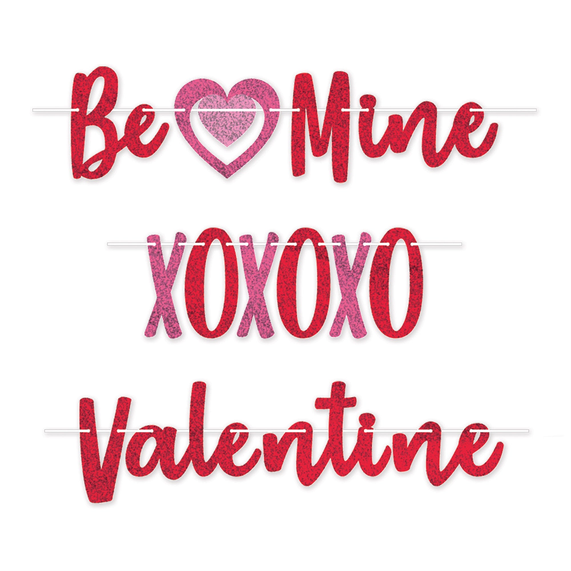 Valentine Streamer Set, (Pack Of 12)