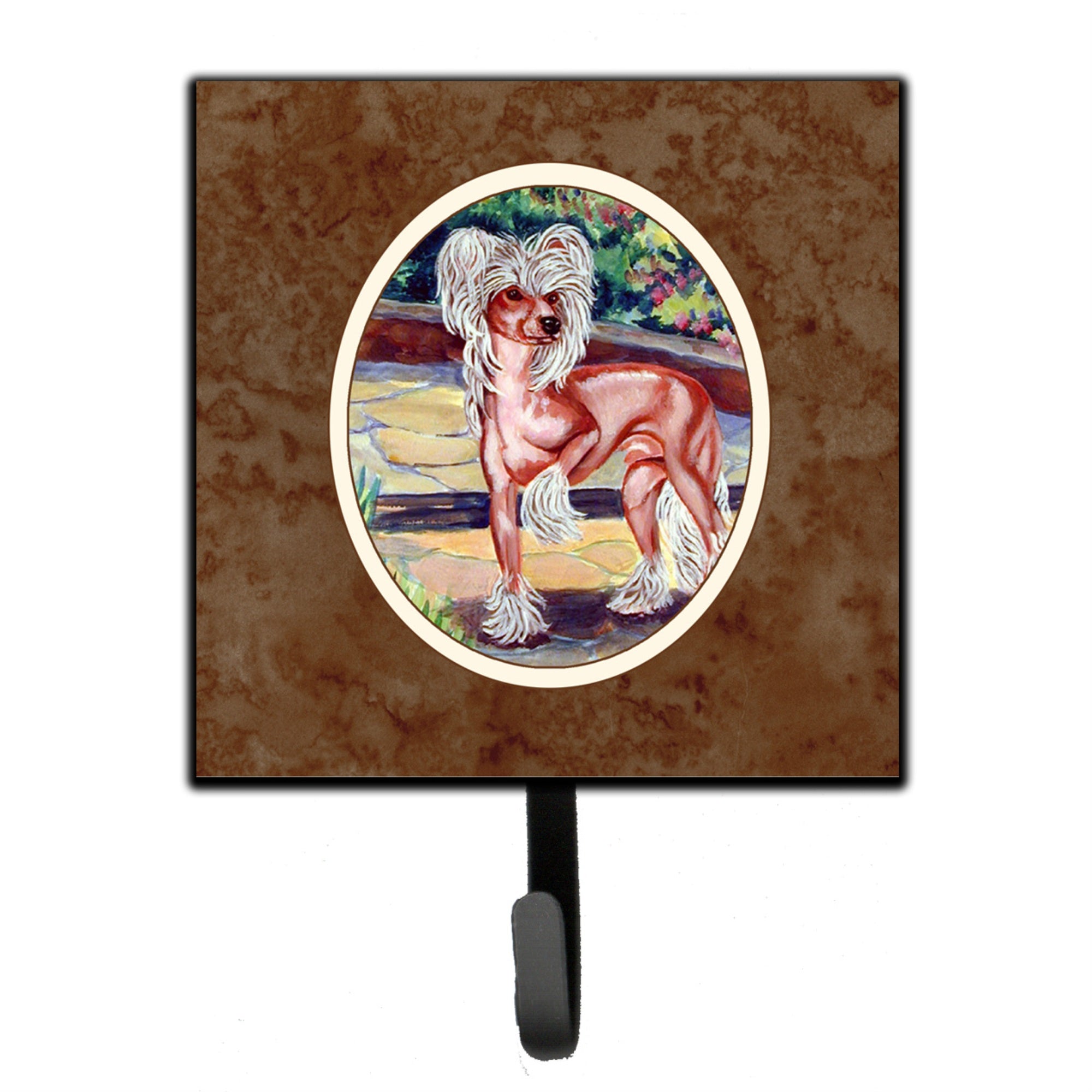 Caroline'S Treasures Chinese Crested On The Patio Leash Or Key Holder 7021Sh4, Small, Multicolor