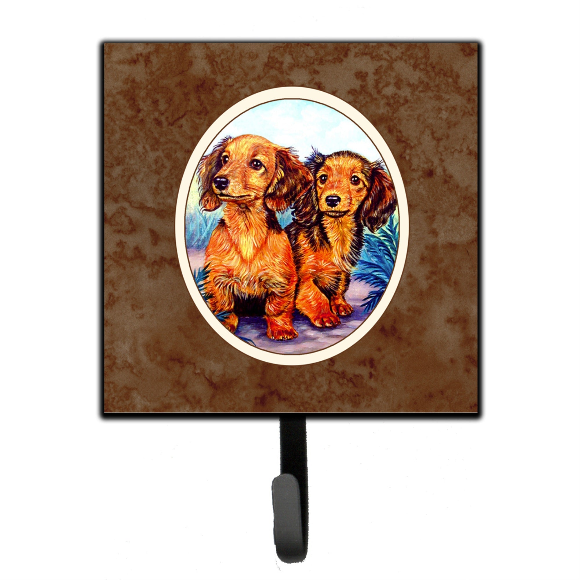 Caroline'S Treasures Long Hair Red Dachshund Two Peas Leash Or Key Holder 7022Sh4, Small, Multicolor