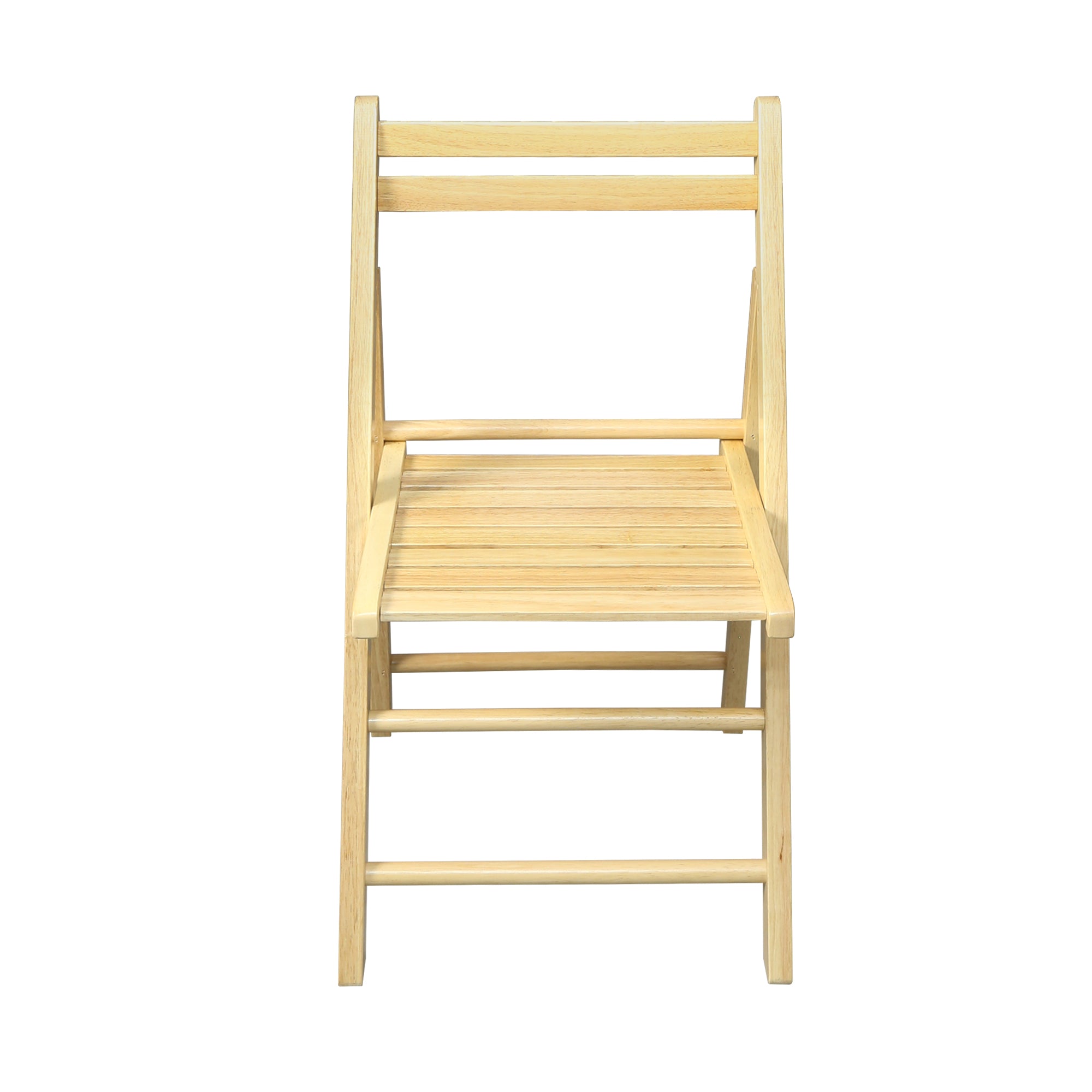 Casual Home Wooden Folding Chairs 2-Pcs Set - Natural
