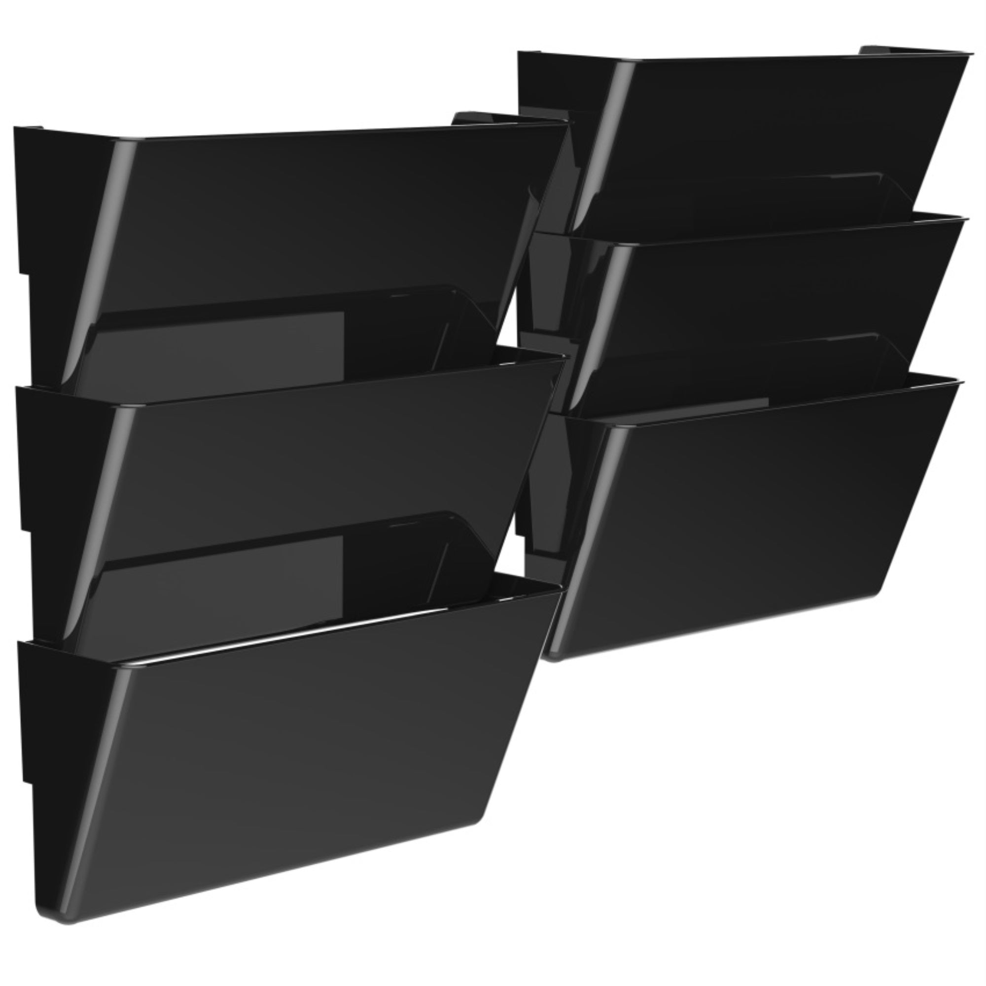 Storex Unbreakable Wall File, Legal, Black (Case of 6)