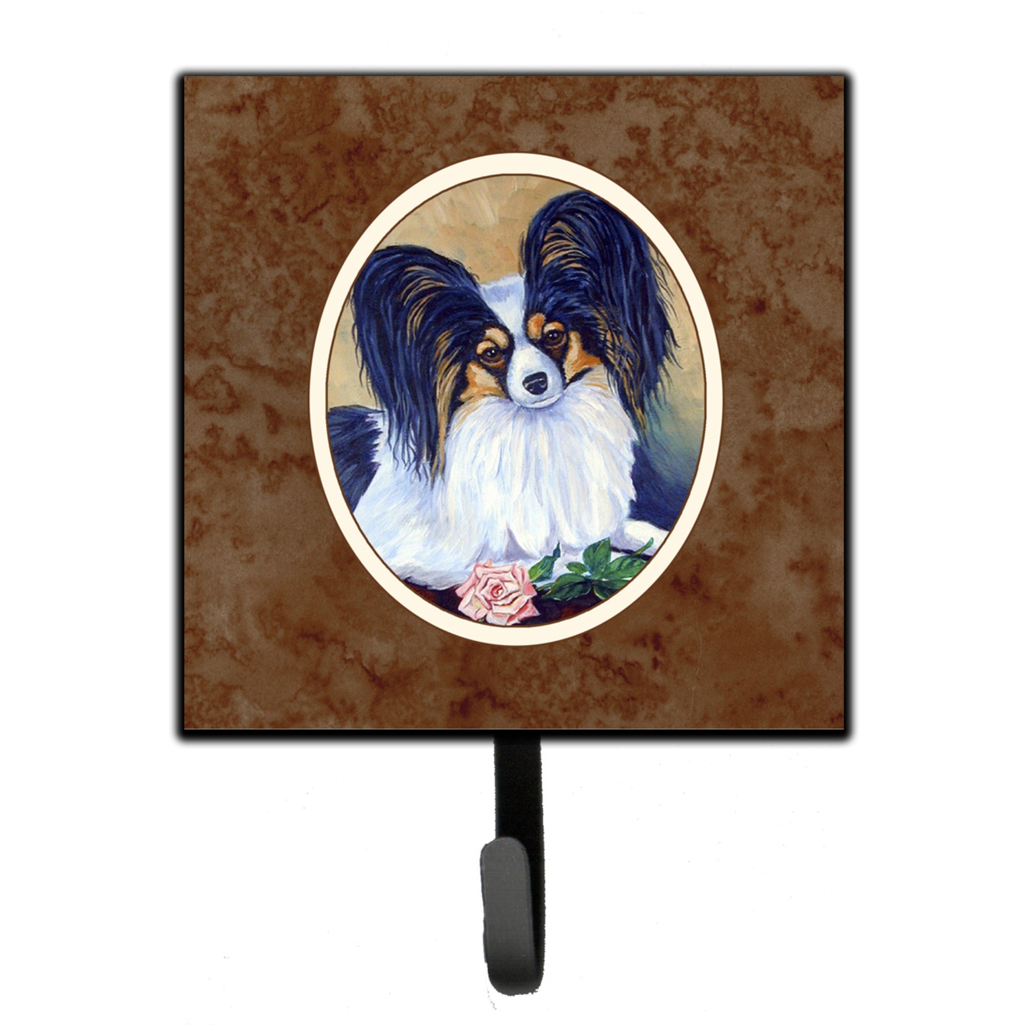 Caroline'S Treasures Papillon A Rose For You Leash Or Key Holder 7037Sh4, Small, Multicolor