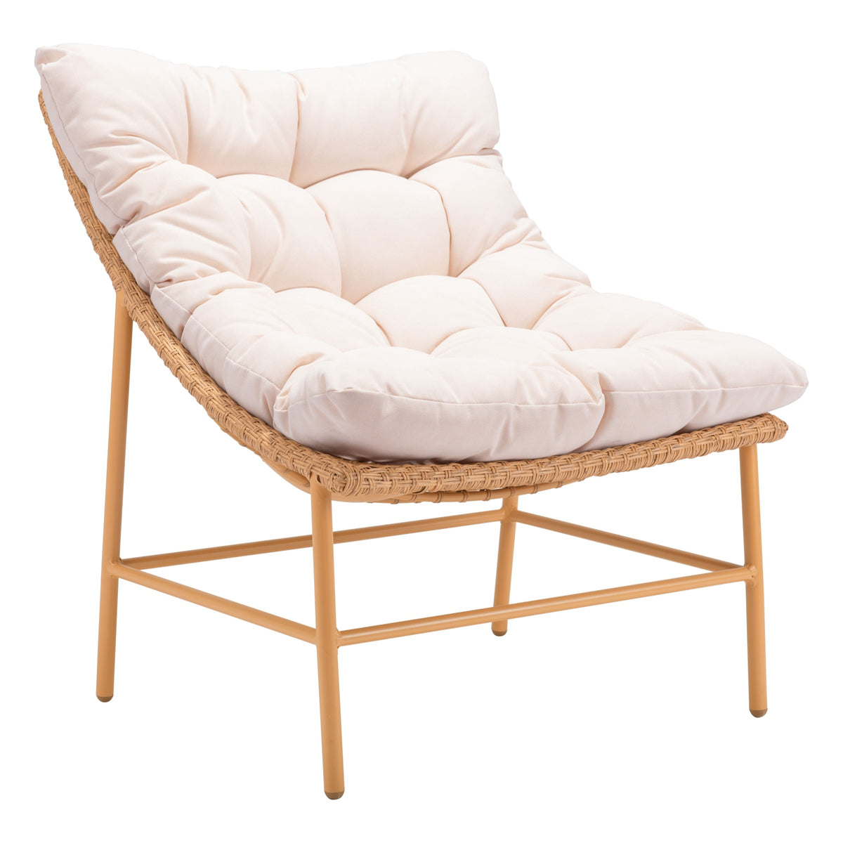 Merilyn Accent Chair Beige And Natural