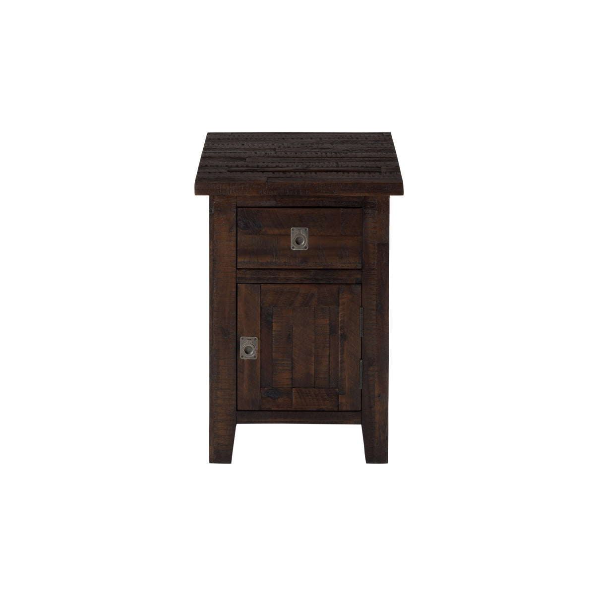 Kona Grove Distressed Rustic Solid Acacia Cabinet Chairside End Table With Storage