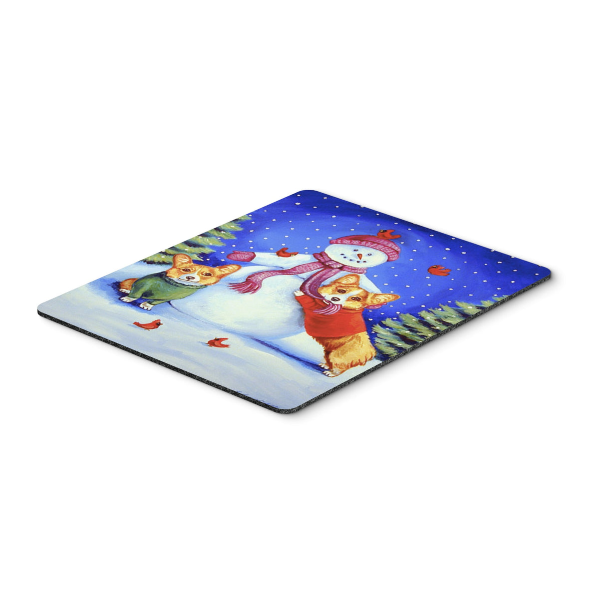 Caroline'S Treasures Mouse/Hot Pad/Trivet, Snowman With Corgi (7048Mp)