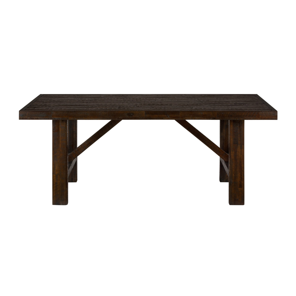 Kona Grove 79' Distressed Rustic Solid Wood Trestle Dining Table