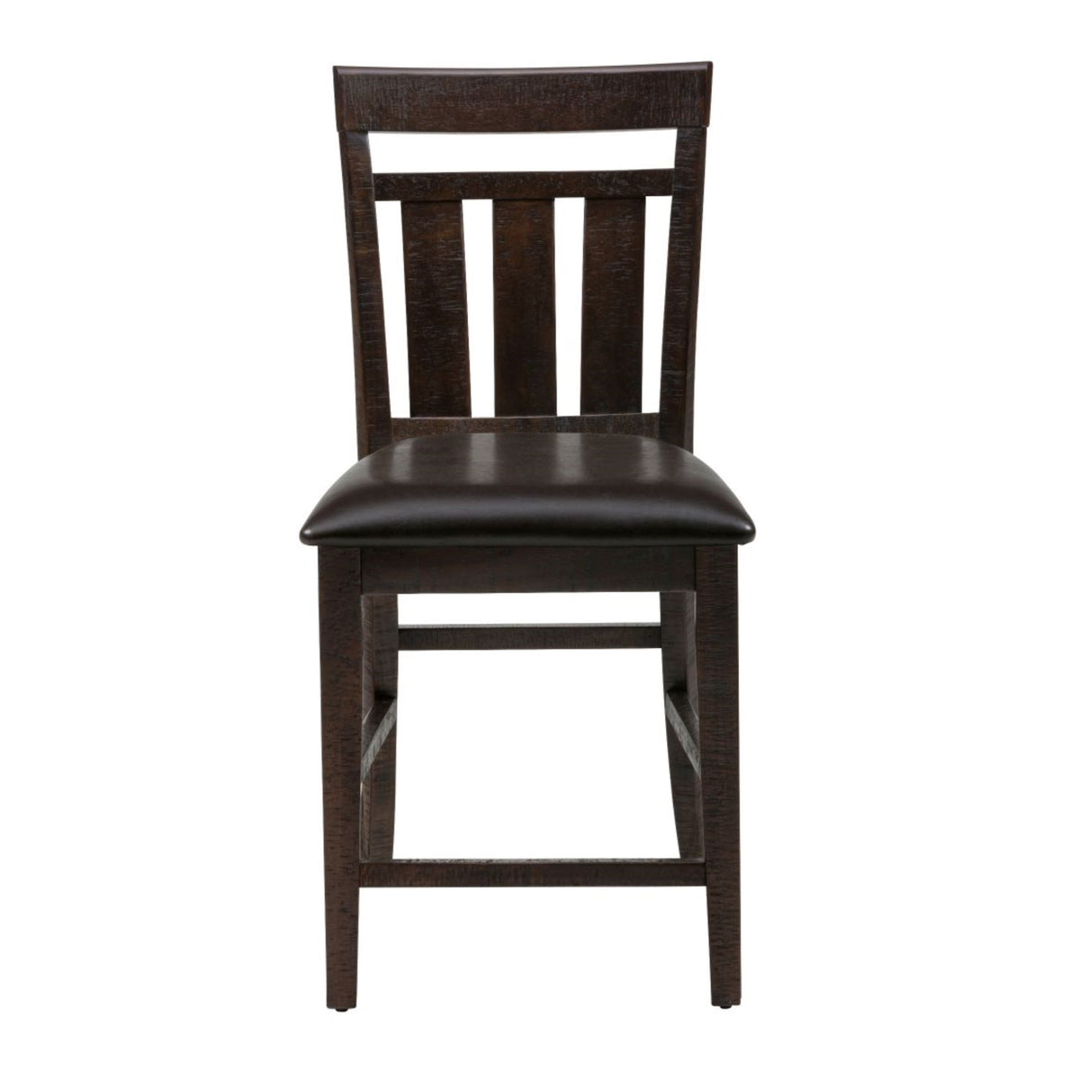 Kona Grove Distressed Rustic Solid Acacia Upholstered Slat-Back Barstool (Set Of 2)