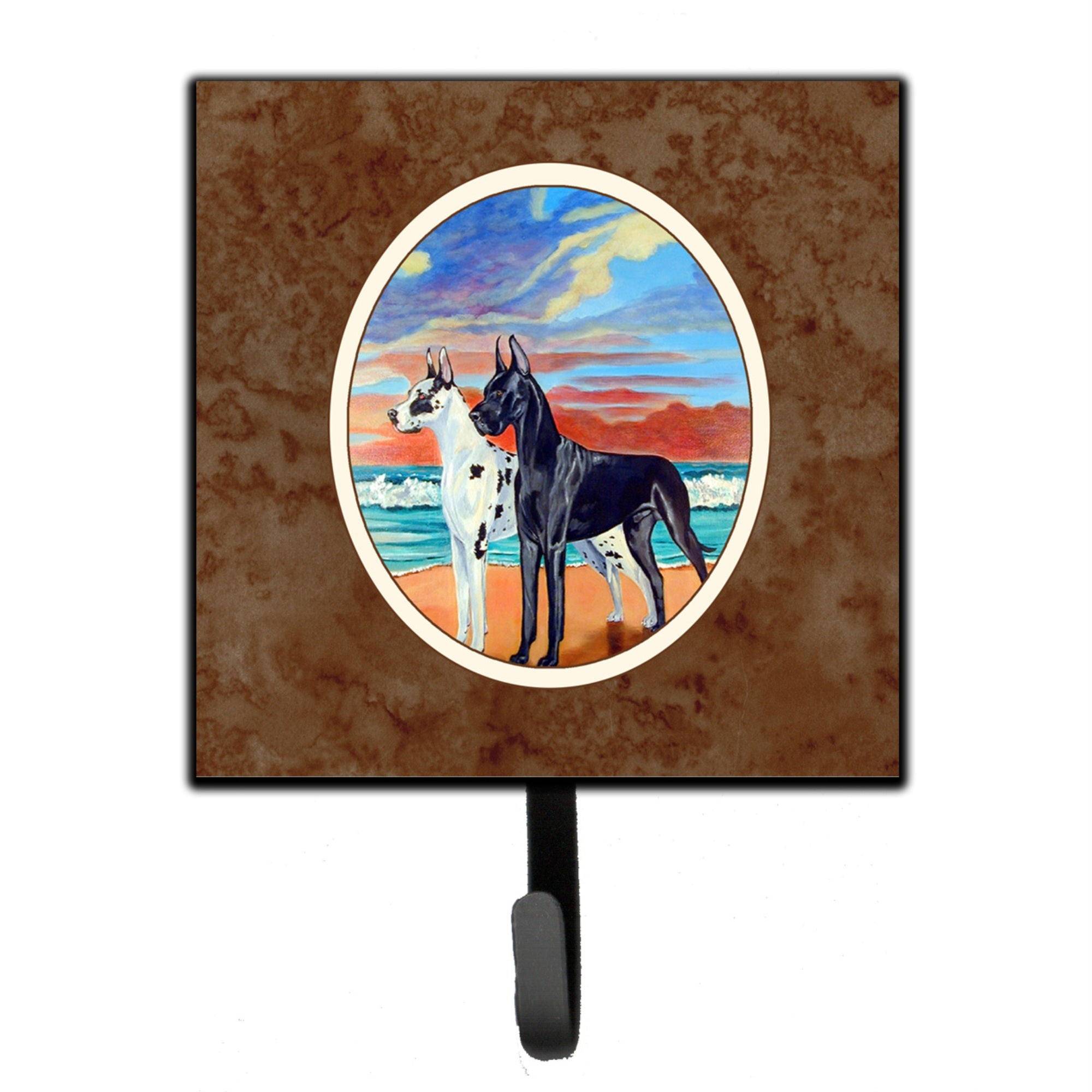 Caroline'S Treasures Sunset Dane Harlequin And Black Leash Or Key Holder 7051Sh4, Small, Multicolor