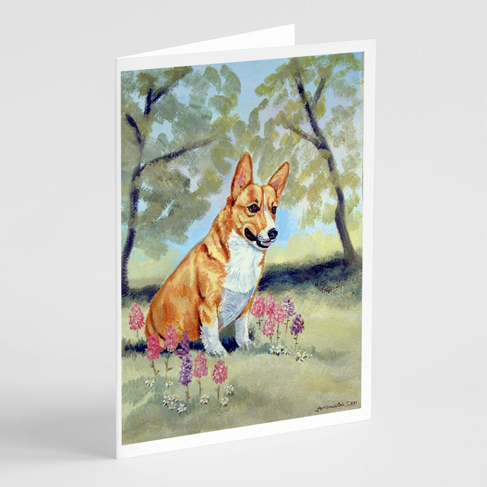 Corgi  Greeting Cards And Envelopes Pack Of 8