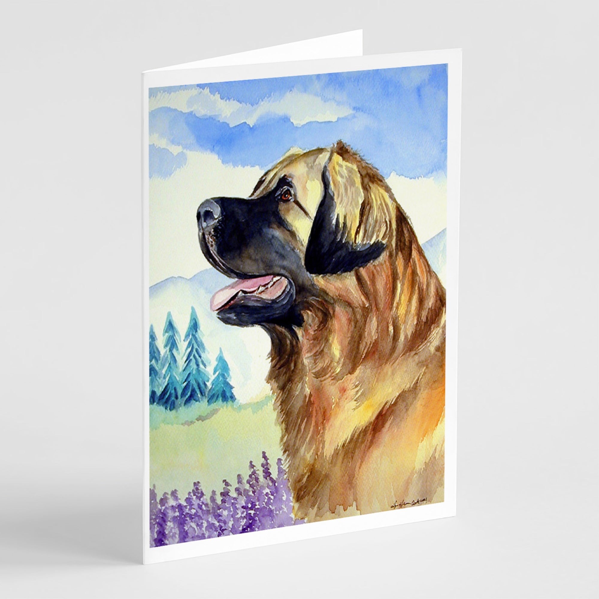 Leonberger  Greeting Cards And Envelopes Pack Of 8