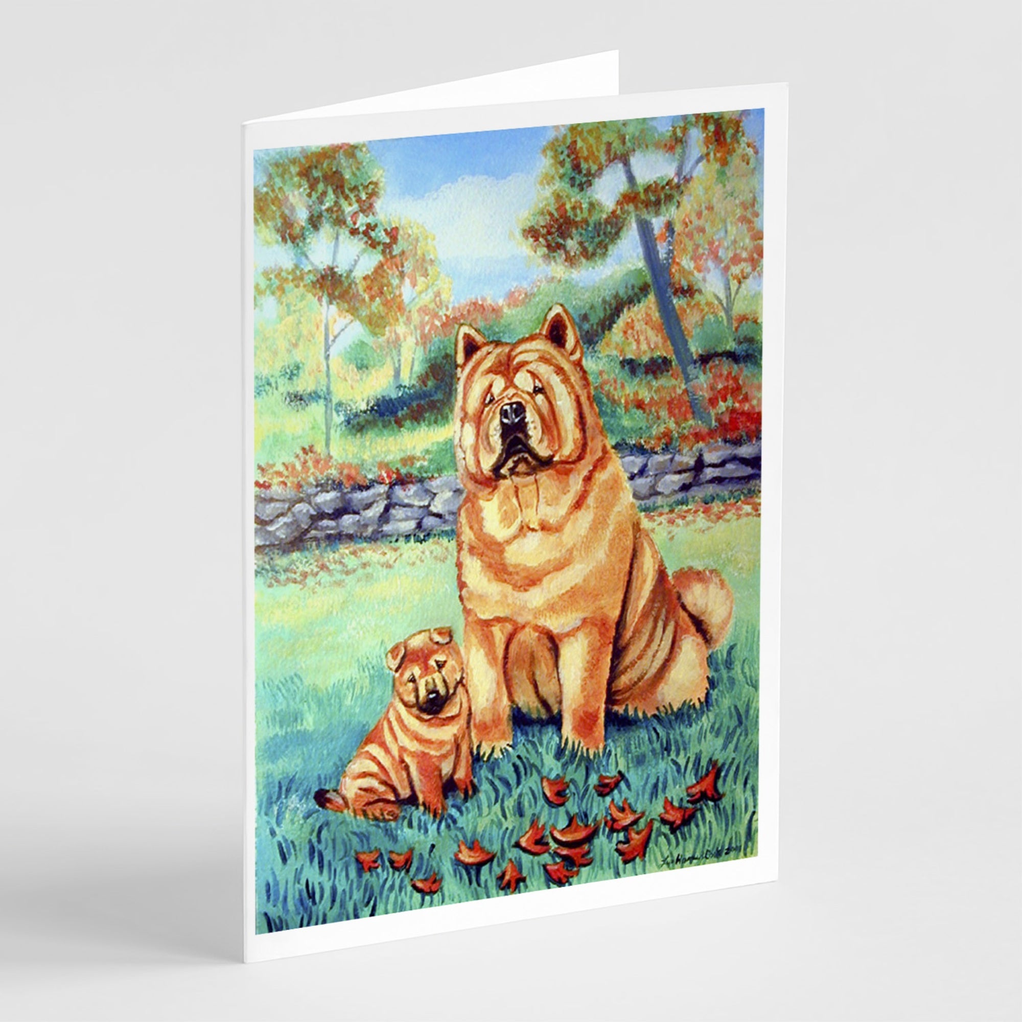Chow Chow Momma'S Love  Greeting Cards And Envelopes Pack Of 8