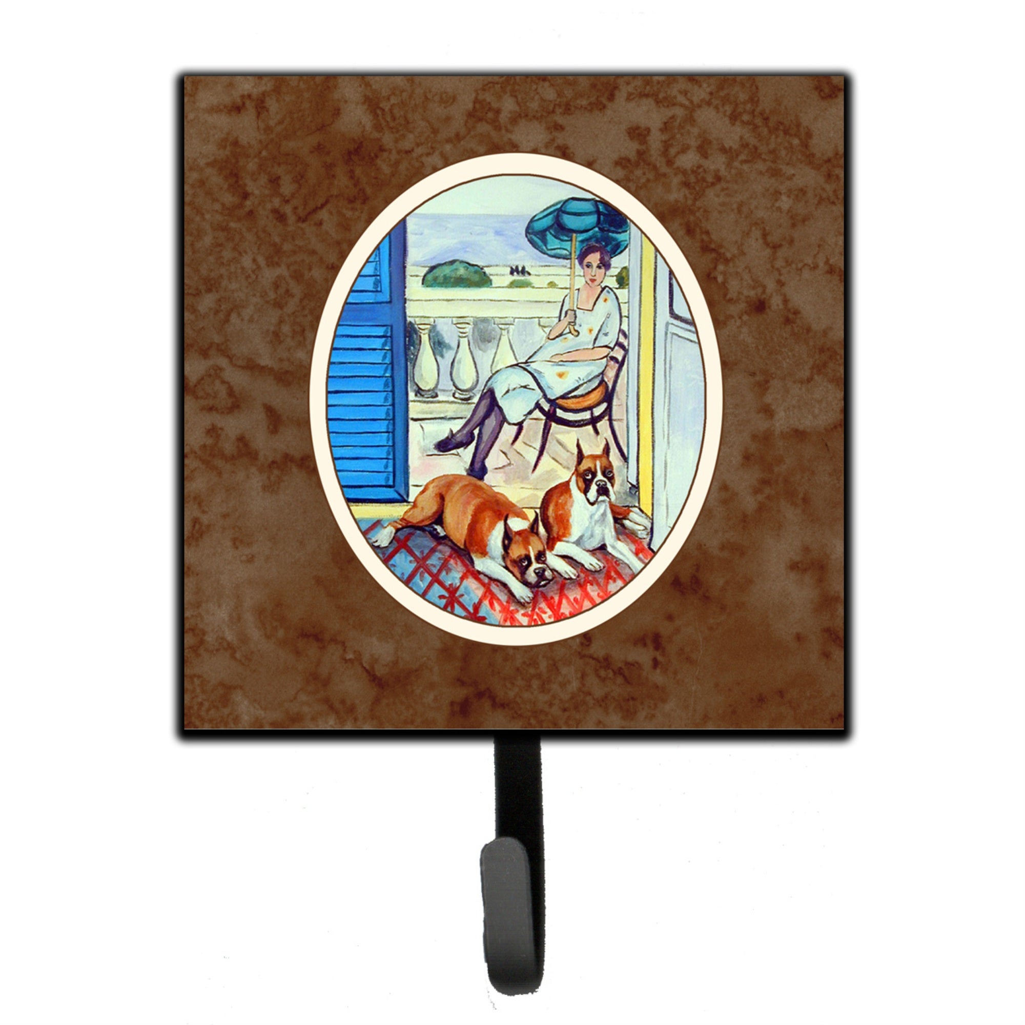 Caroline'S Treasures Lady With Her Boxer Leash Or Key Holder 7068Sh4, Small, Multicolor